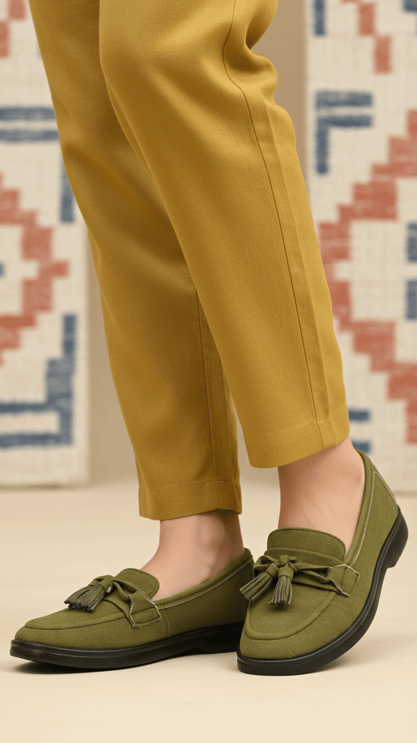 Green Moccasin For Ladies WN1225