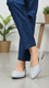 Sky Blue Pumps For Women WN1235