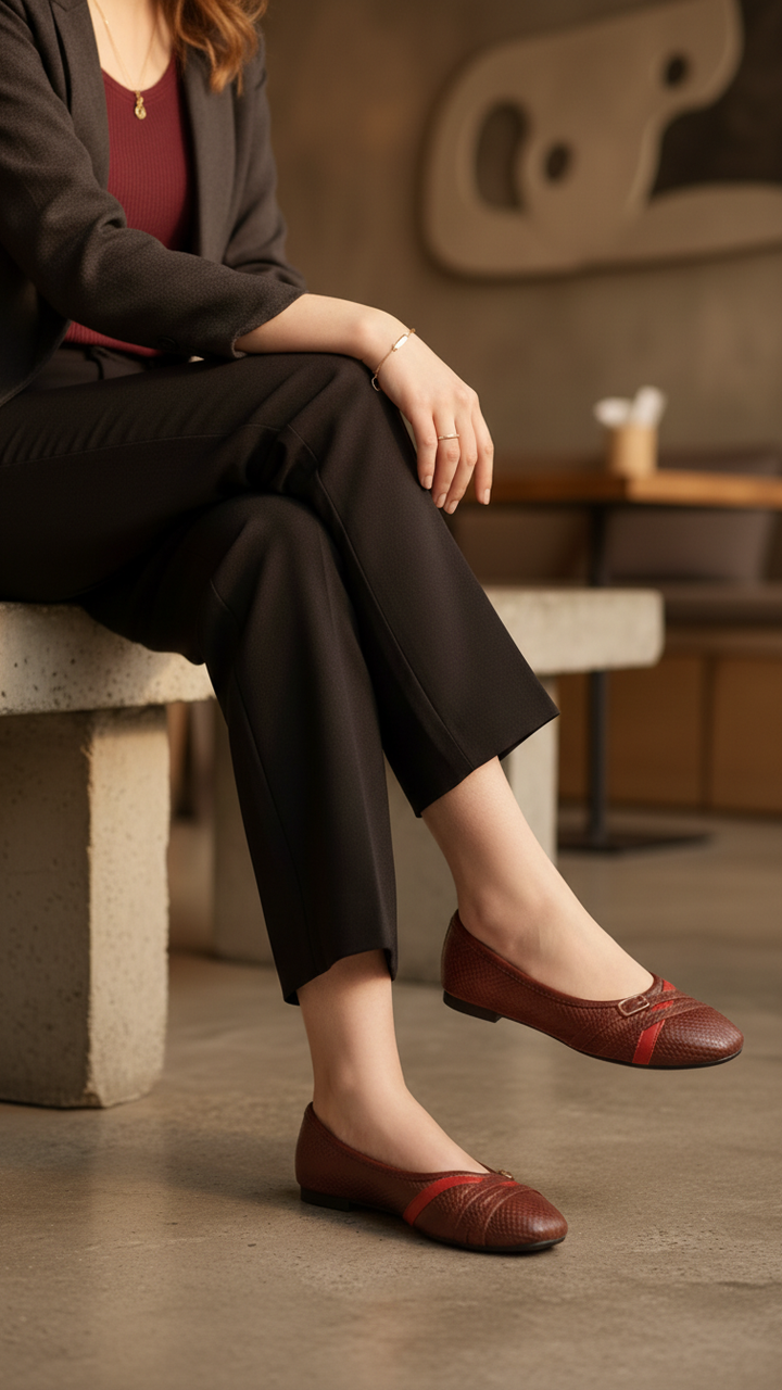 Maroon Pumps For Ladies WN1364