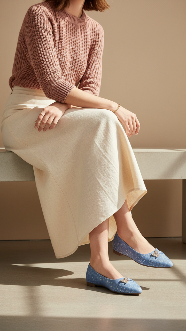 Sky Blue Peep Toes For Ladies WN1369