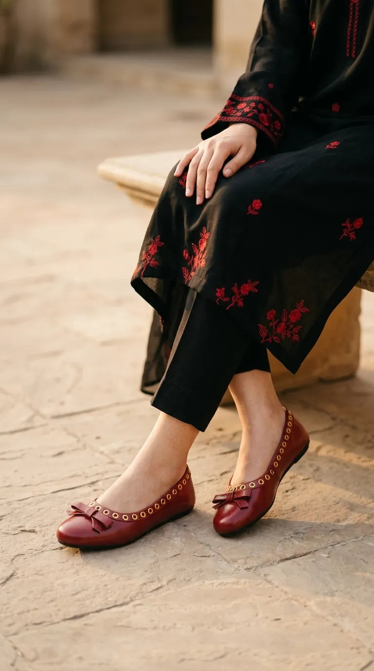 Maroon Pumps For Women WN1408