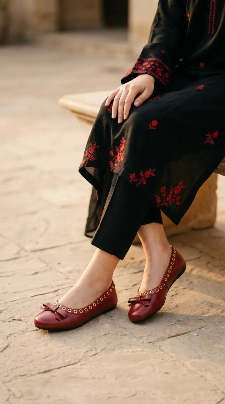 Maroon Pumps For Women WN1408