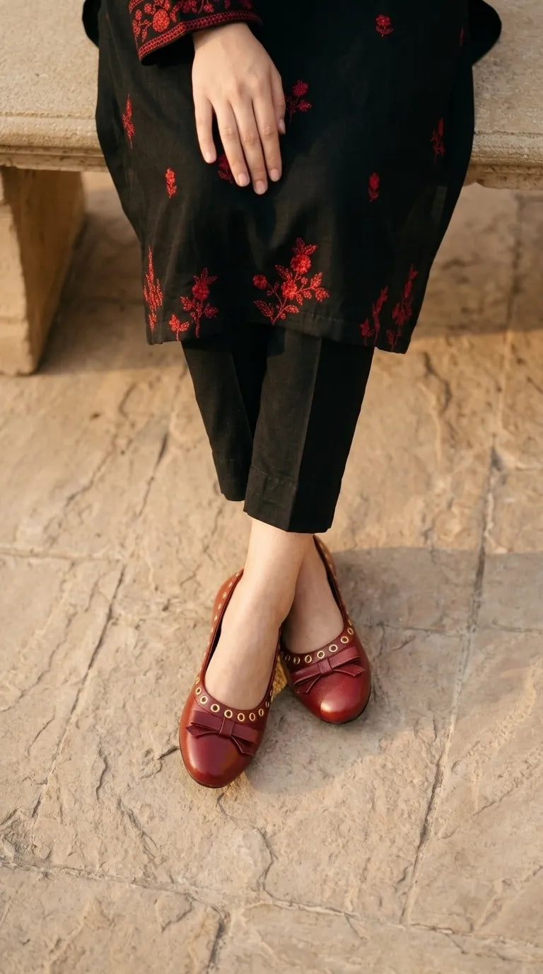 Maroon Pumps For Women WN1408