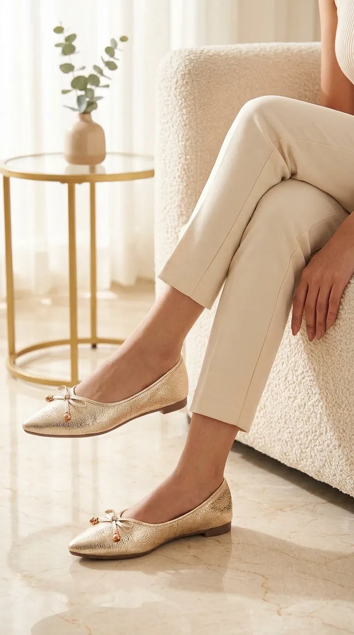 Golden Pumps For Women WN1426