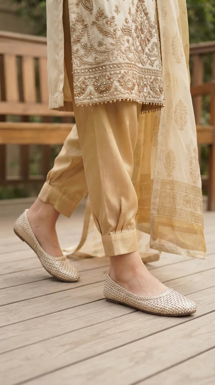 Golden Pumps For Ladies WN1436