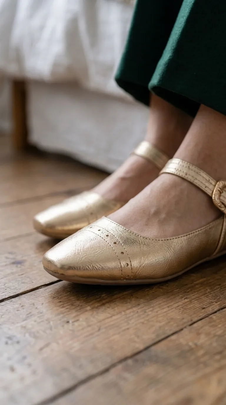 Golden Pumps For Ladies WN1448