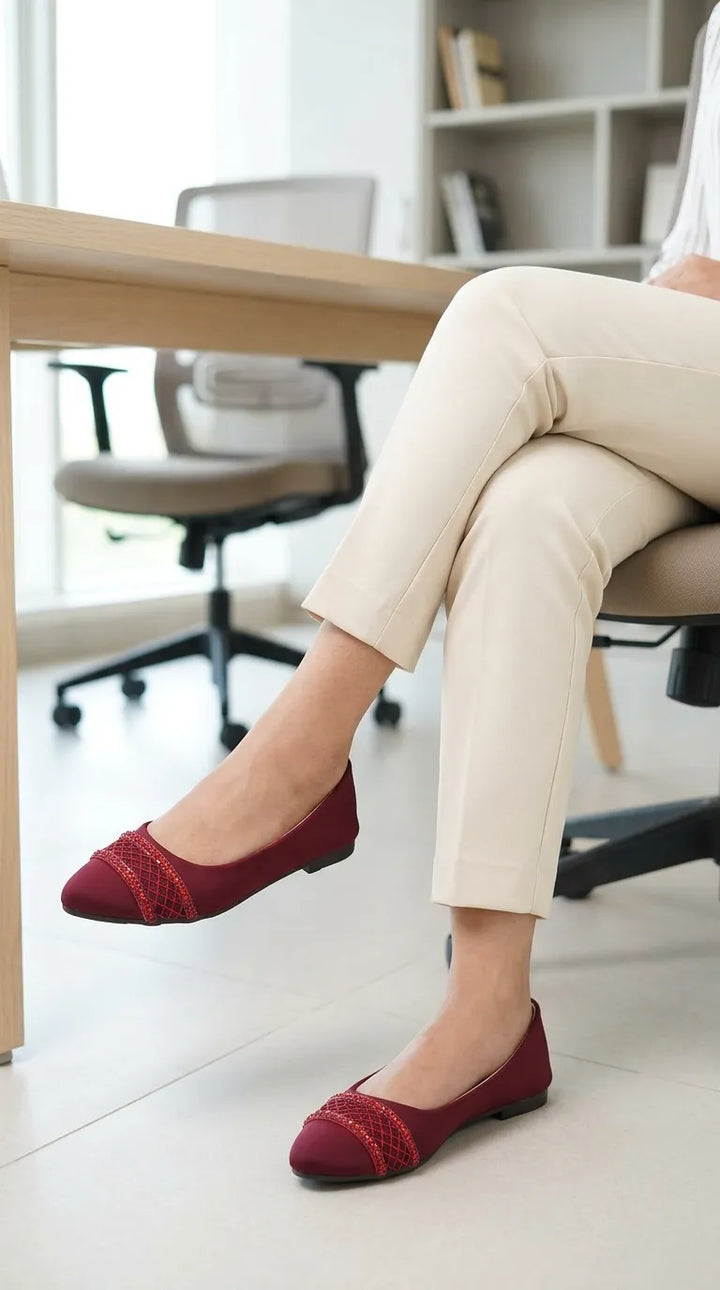 Maroon Pumps For Ladies WN1455