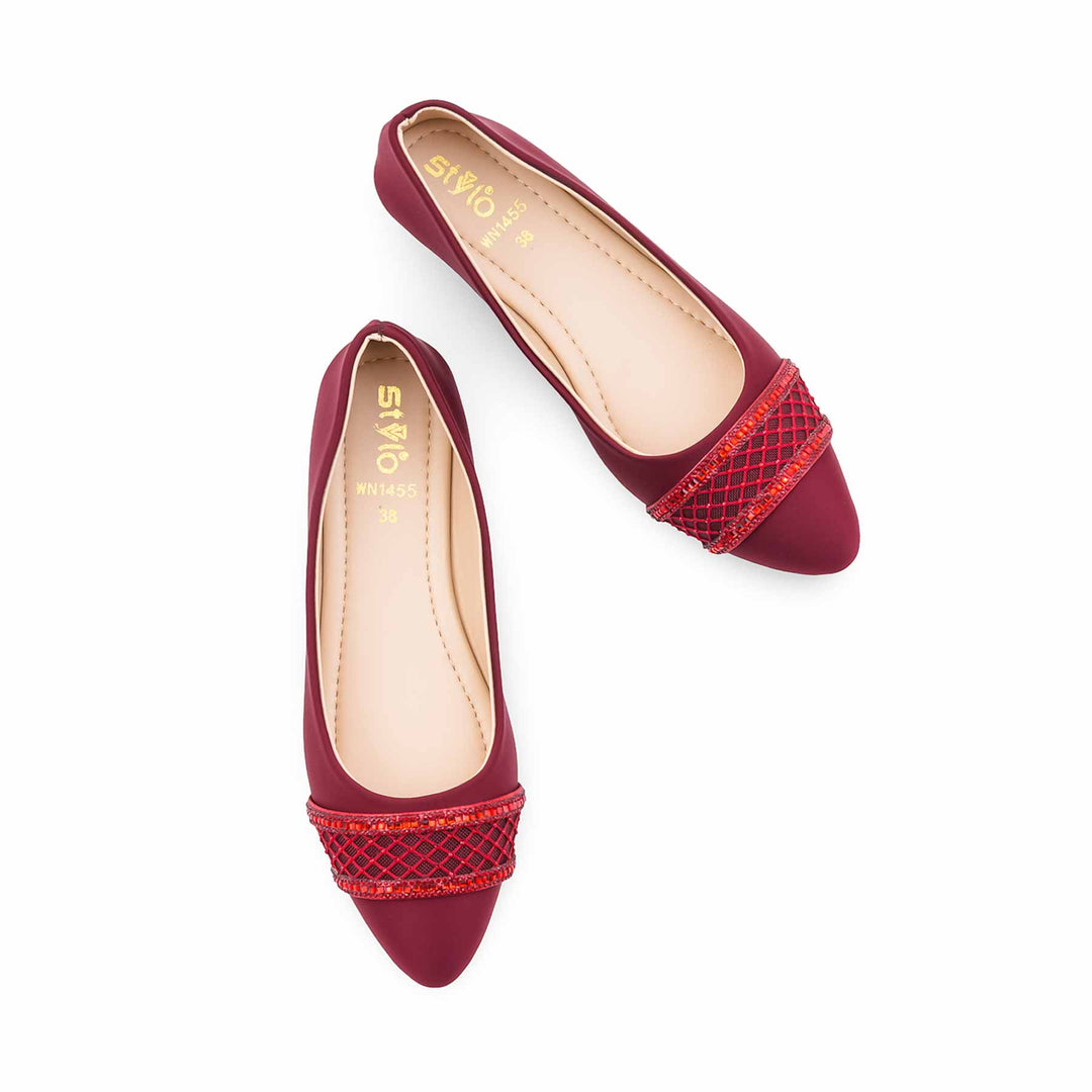 Maroon Pumps For Ladies WN1455