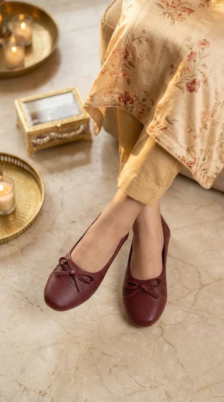 Maroon Pumps For Ladies WN1460