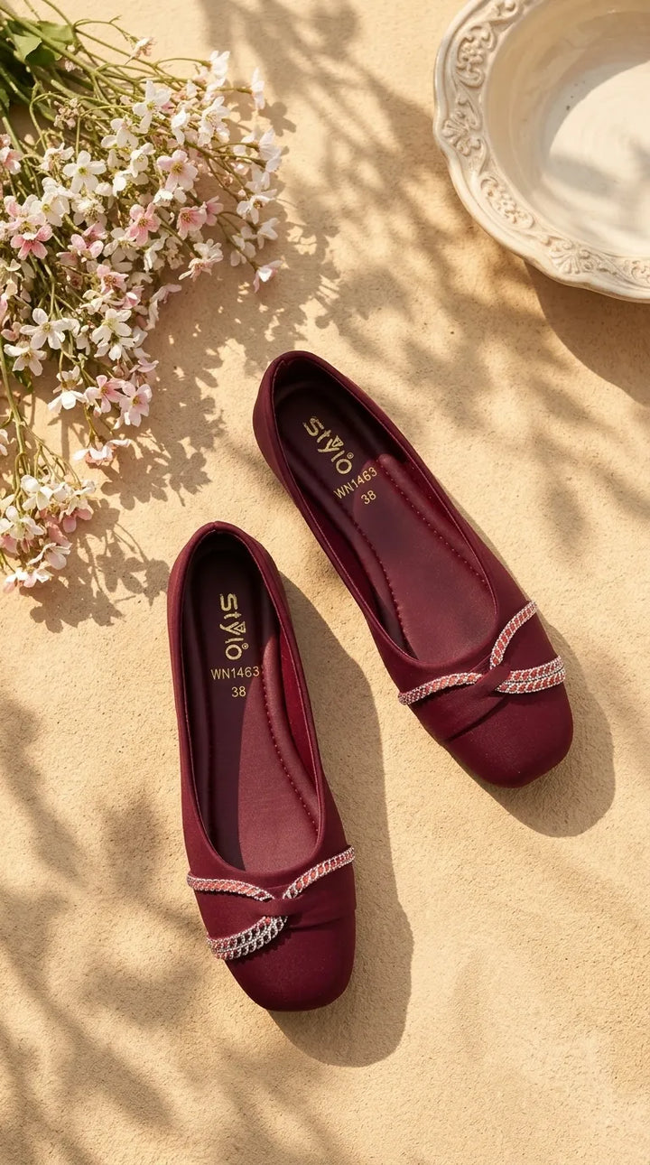 Maroon Pumps For Ladies WN1463