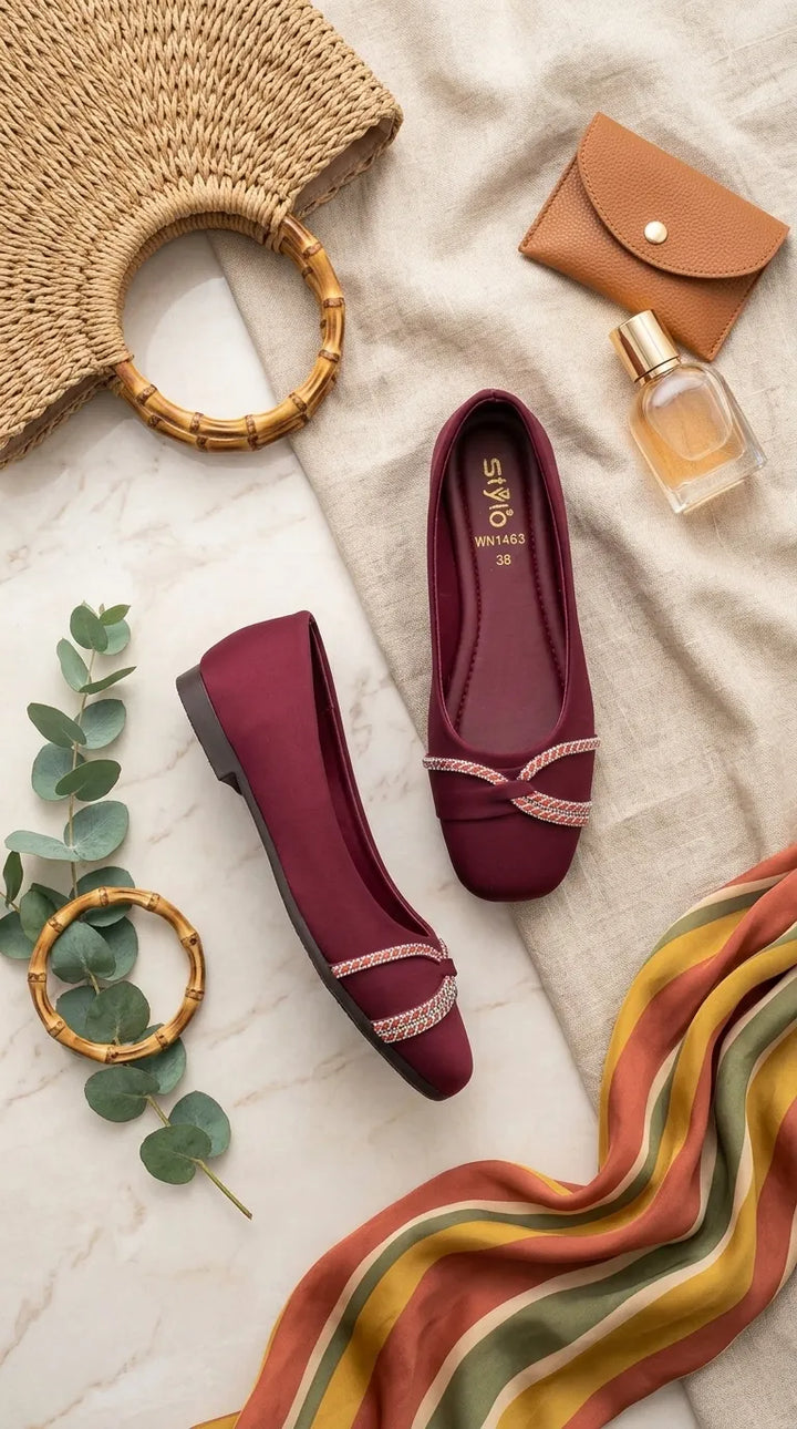 Maroon Pumps For Ladies WN1463