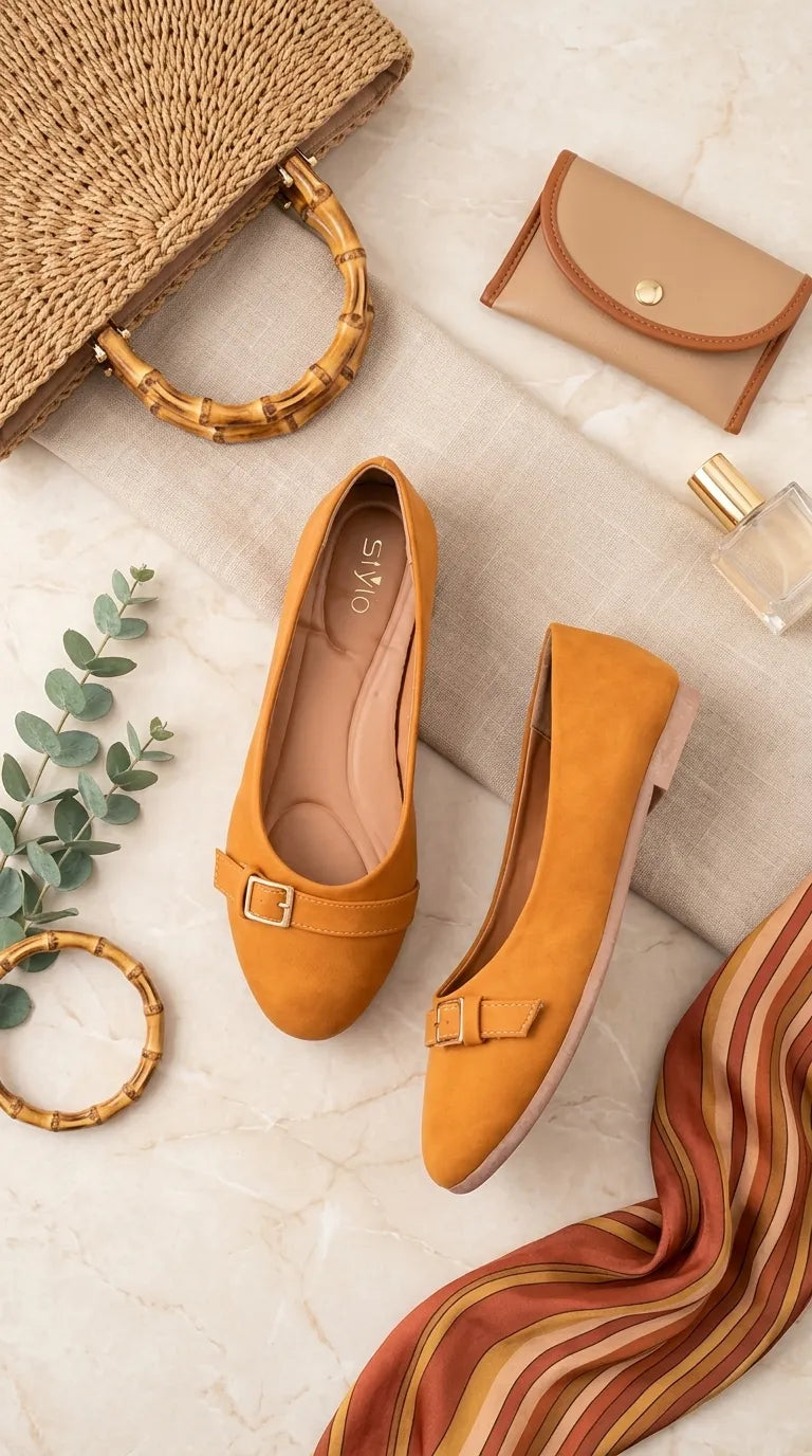 Mustard Pumps For Ladies WN1482