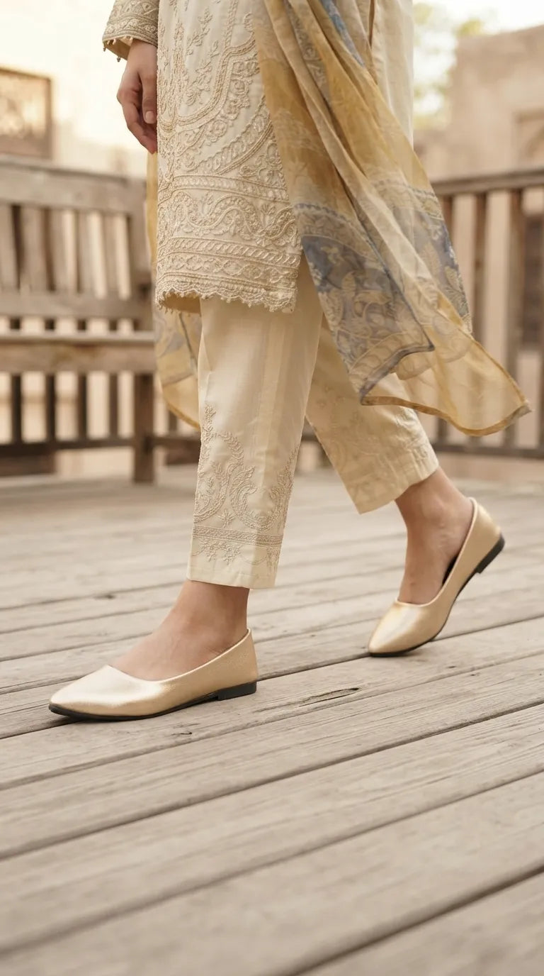 Golden Pumps For Ladies WN1500