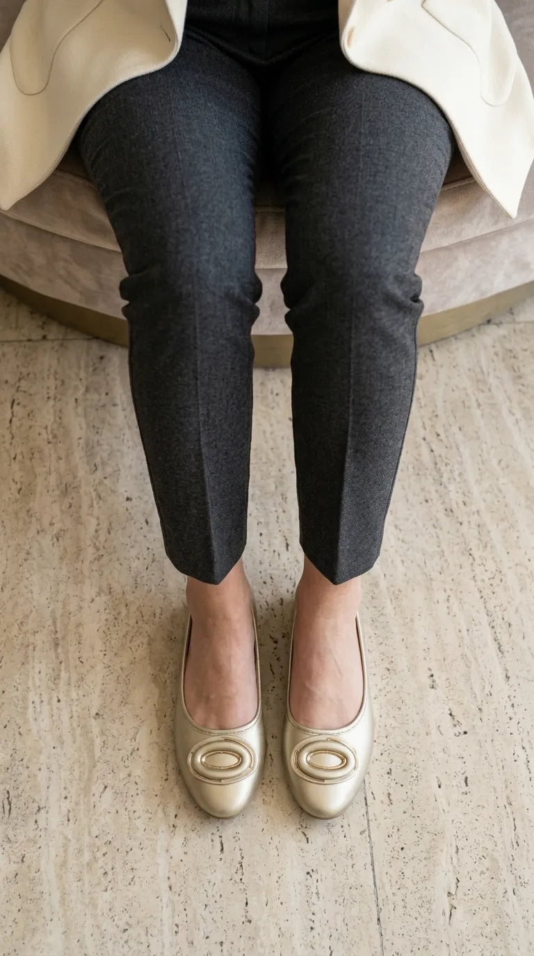 Golden Pumps For Ladies WN1565