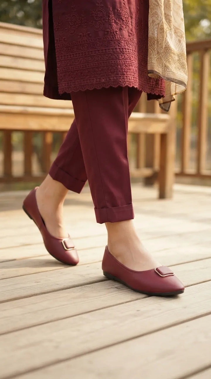 Maroon Pumps For Ladies WN1568