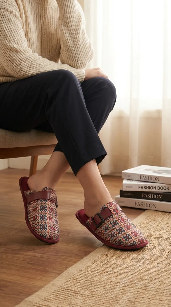 Maroon Casual Slipper For Women WN3050