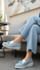Blue Moccasin For Women WN4427