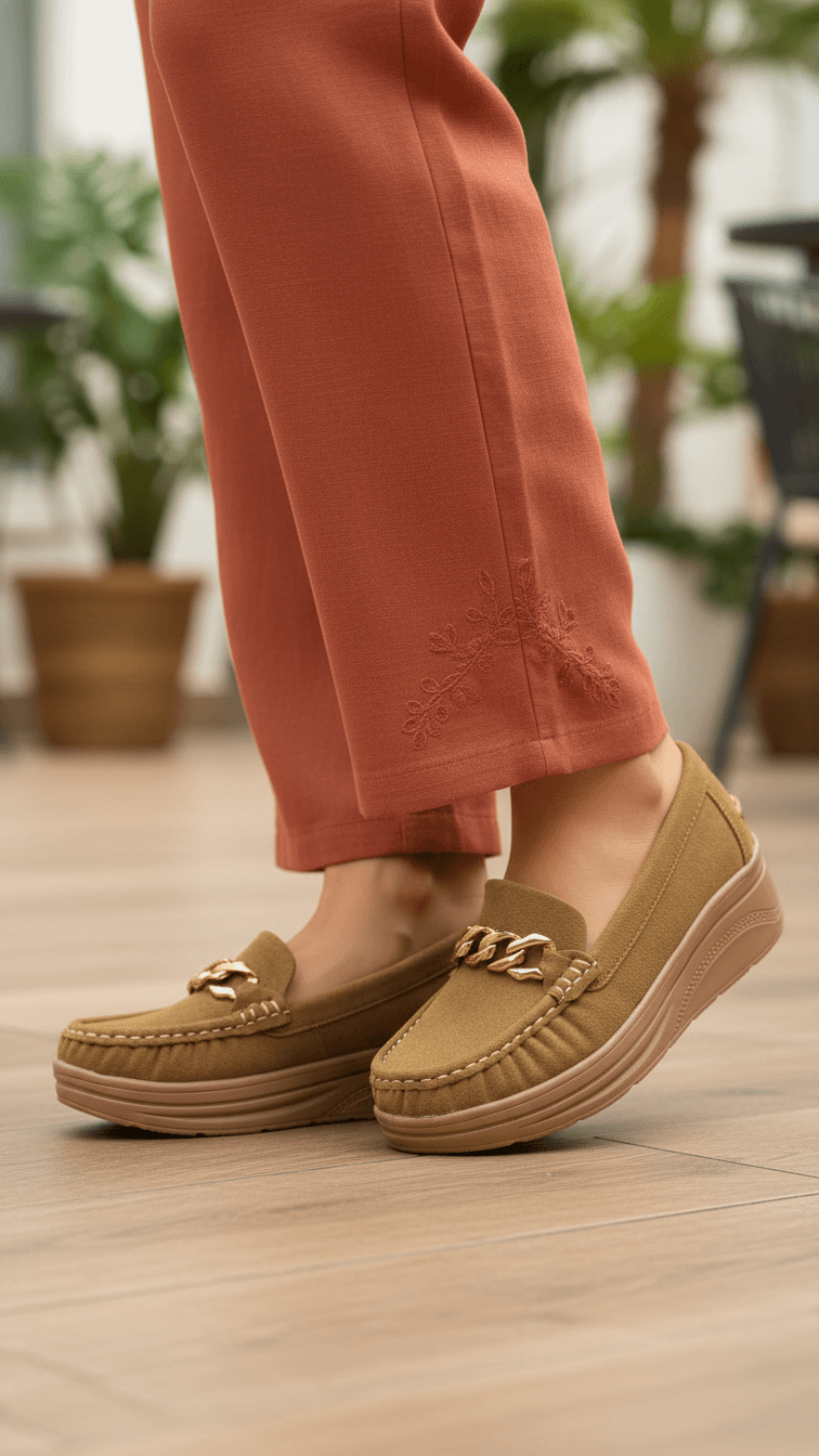 Brown Moccasin For Women WN4500