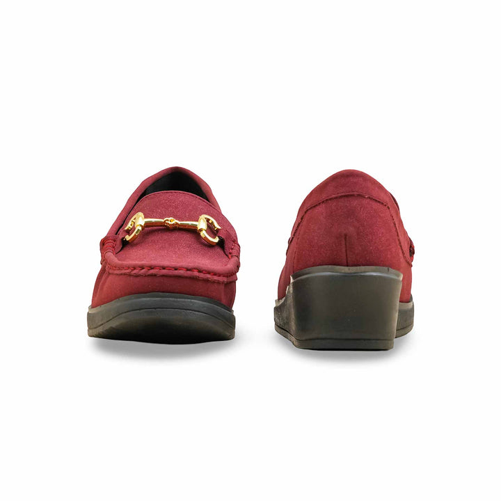 Maroon Moccasin For Ladies WN4529