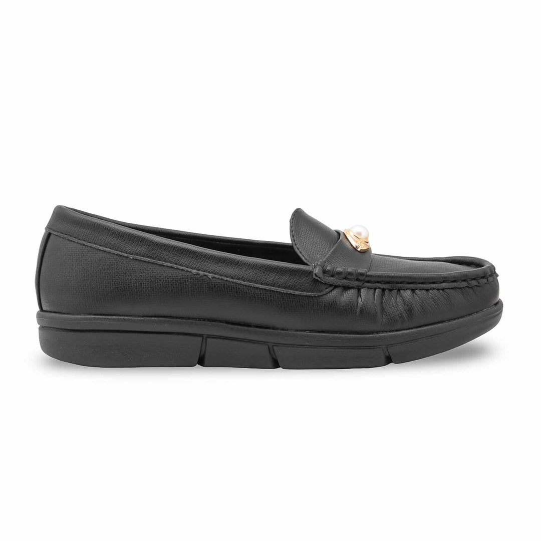 Black Winter Moccasin For Ladies WN4538