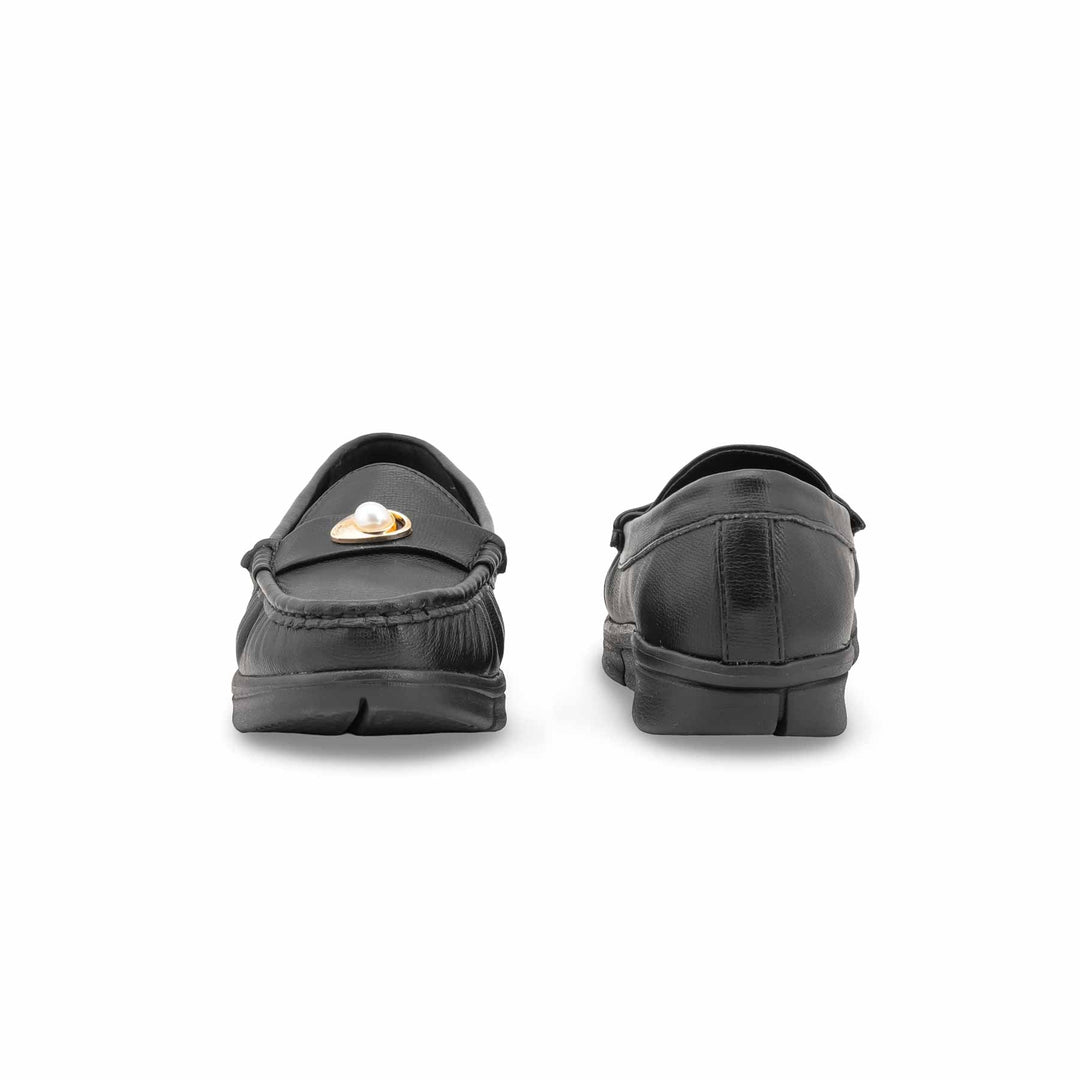 Black Winter Moccasin For Ladies WN4538