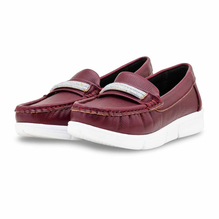Maroon Moccasin For Women WN4541