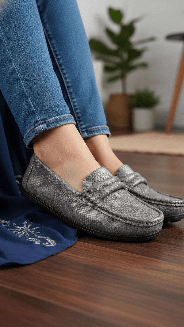 Grey Women Moccasin WN4553