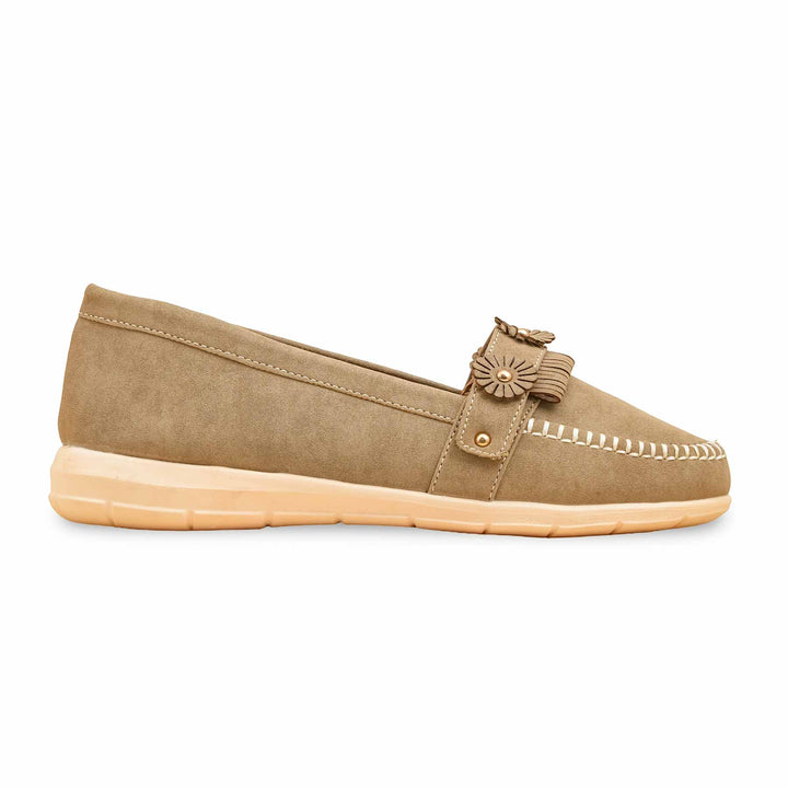 Beige Moccasin For Ladies WN4558