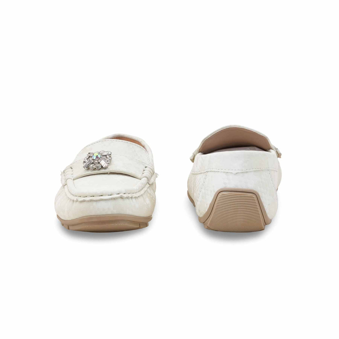 Cream Moccasin For Women WN4577