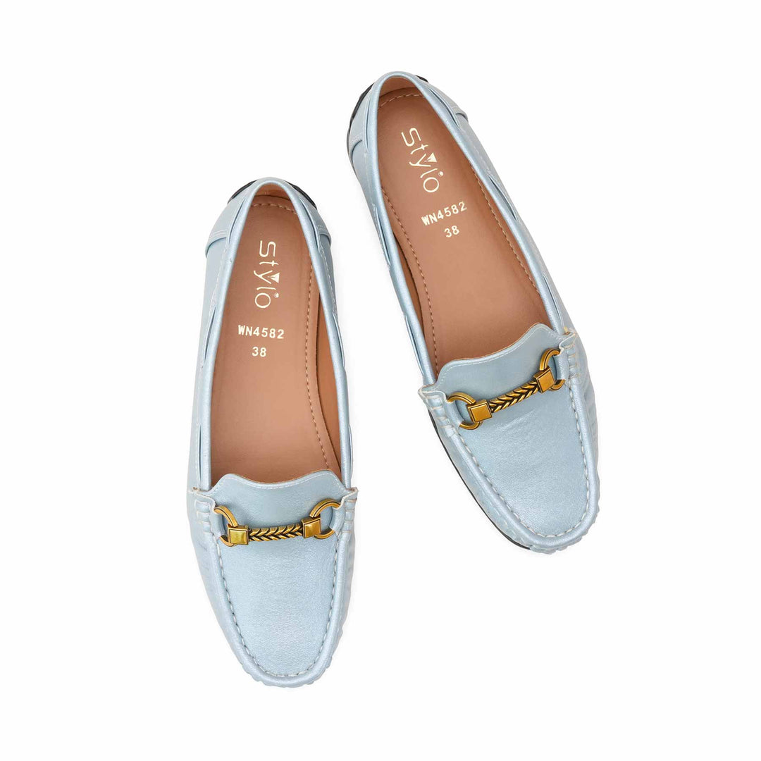 Sky Blue Moccasin For Women WN4582