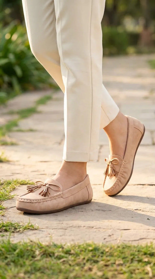 Beige Moccasin For Women WN4589
