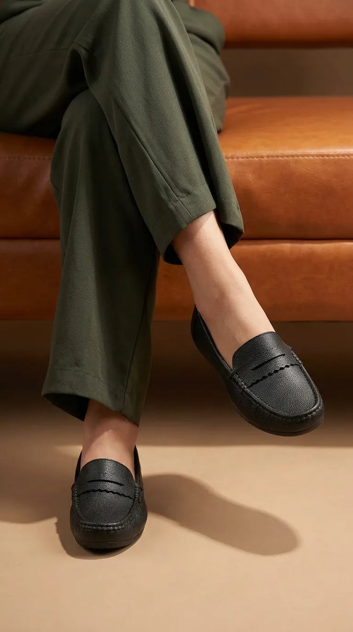Black Moccasin For Women WN4591
