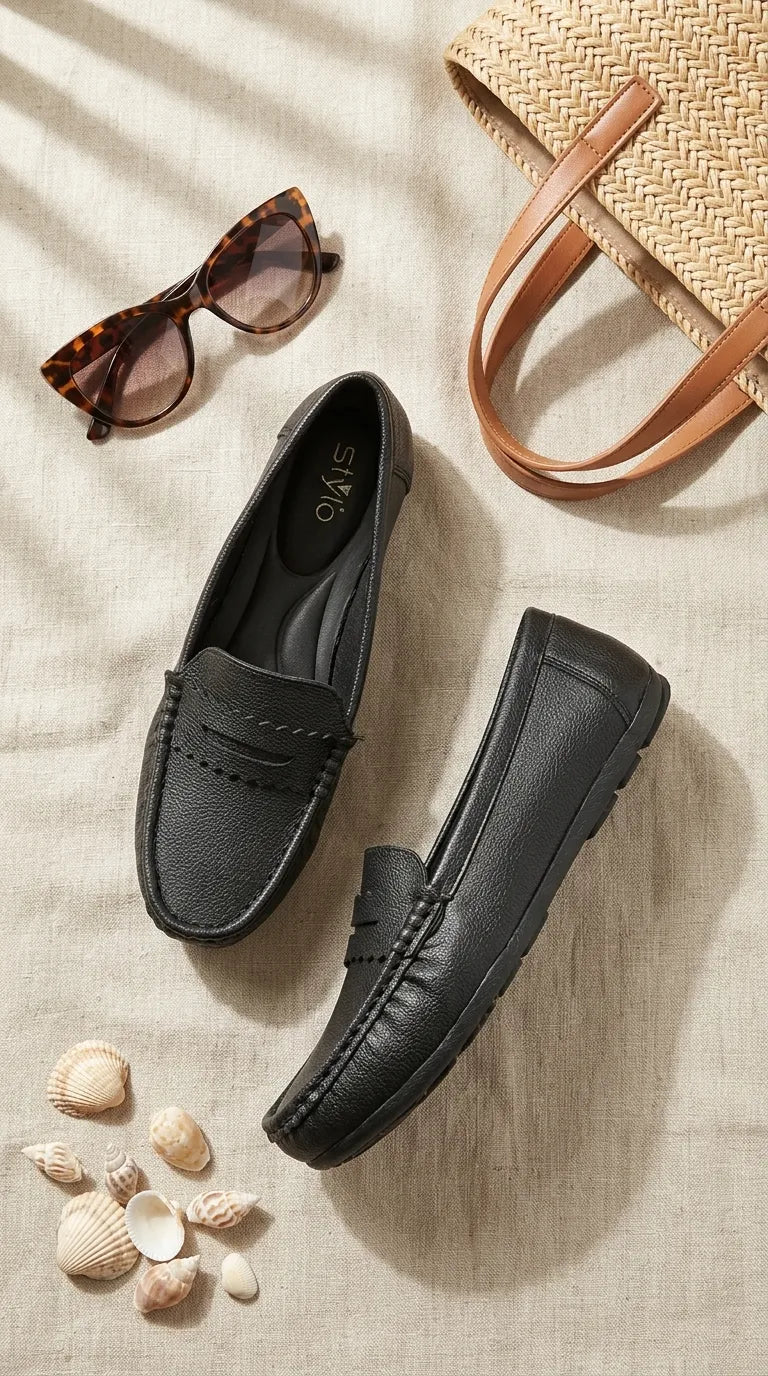 Black Moccasin For Women WN4591