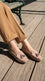 Beige Moccasin For Women WN4595
