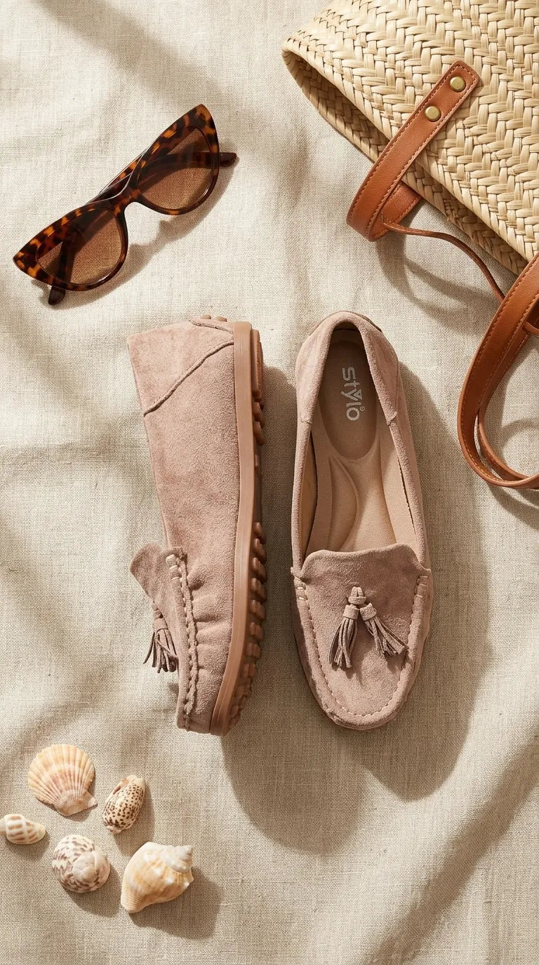 Beige Moccasin For Women WN4595