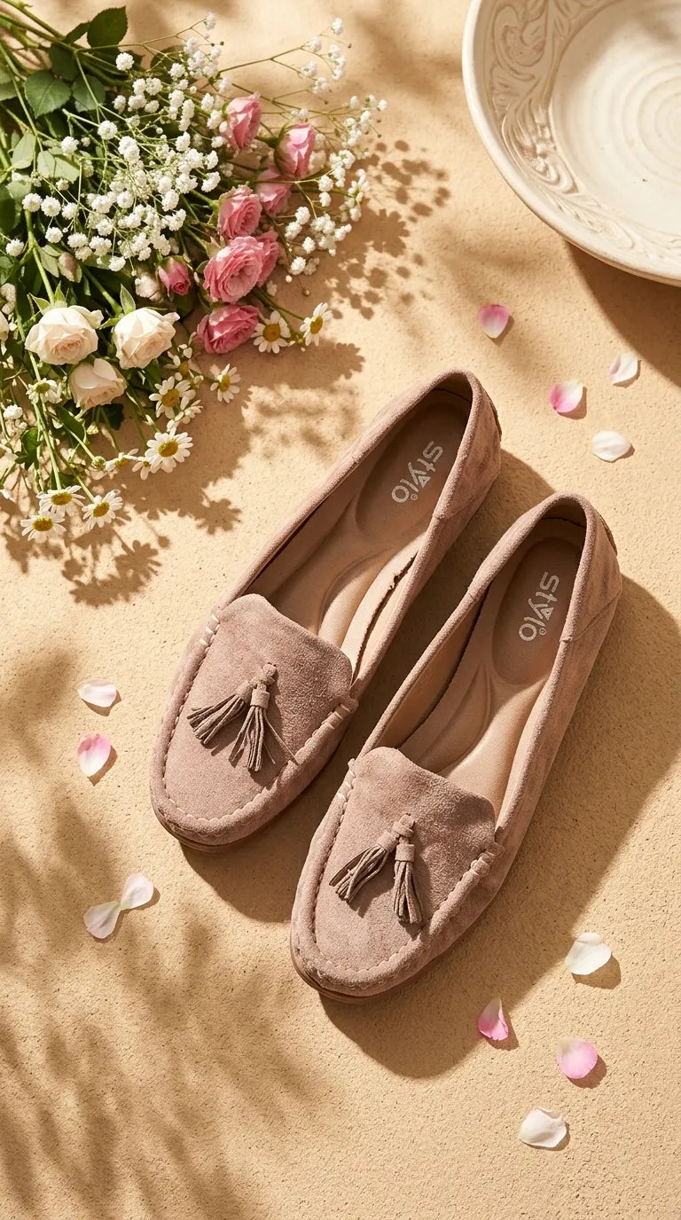 Beige Moccasin For Women WN4595