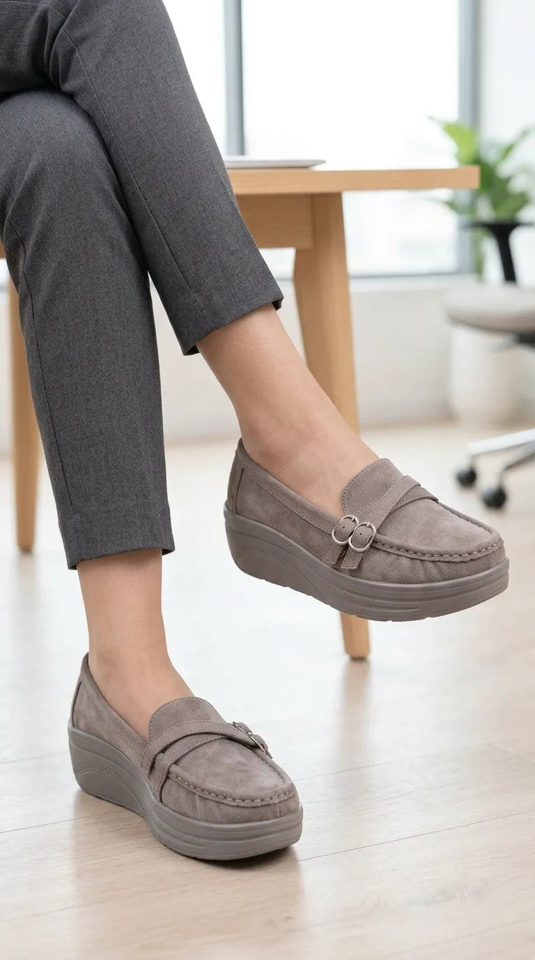Grey Moccasin For Women WN4597