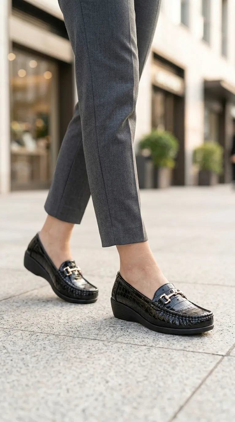 Black Moccasin For Women WN4601