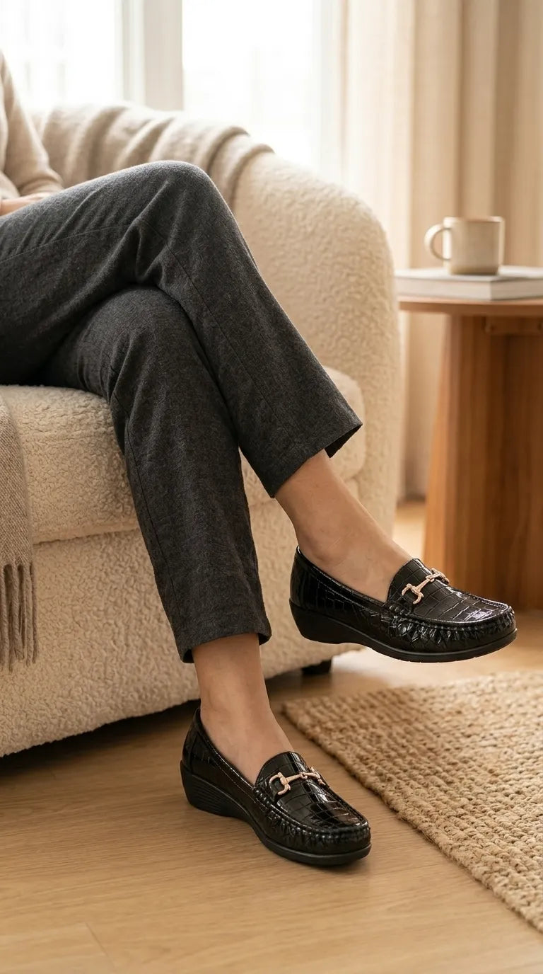 Black Moccasin For Women WN4601