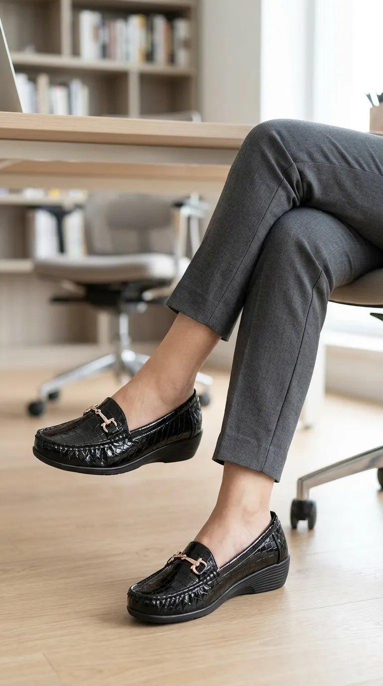Black Moccasin For Women WN4601