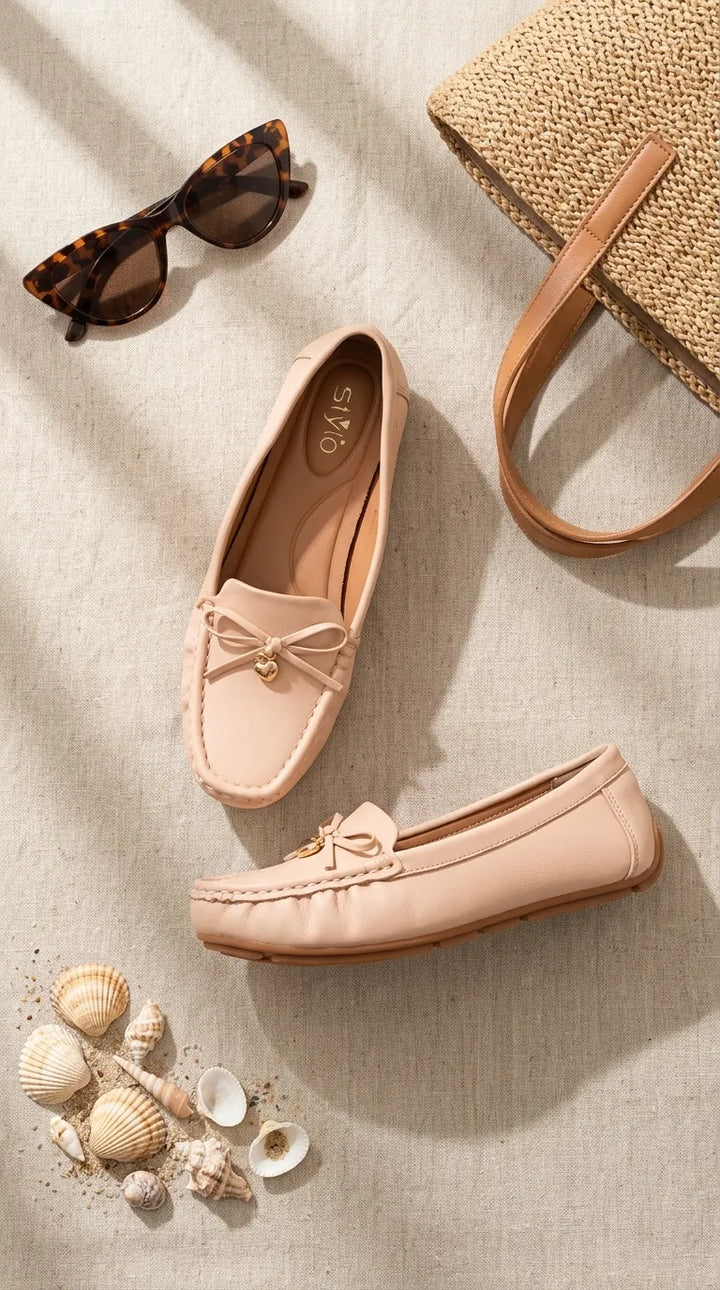 Beige Moccasin For Women WN4603