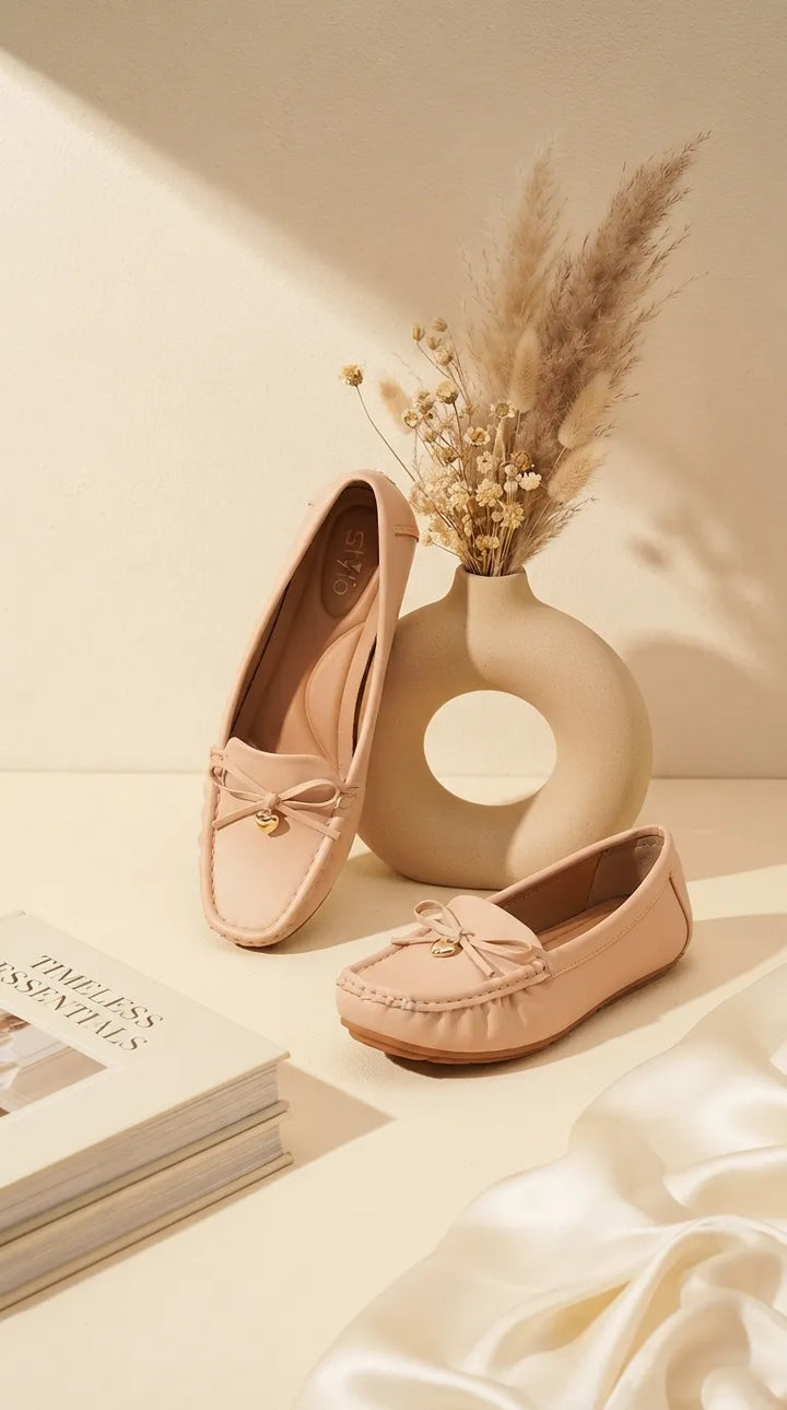 Beige Moccasin For Women WN4603