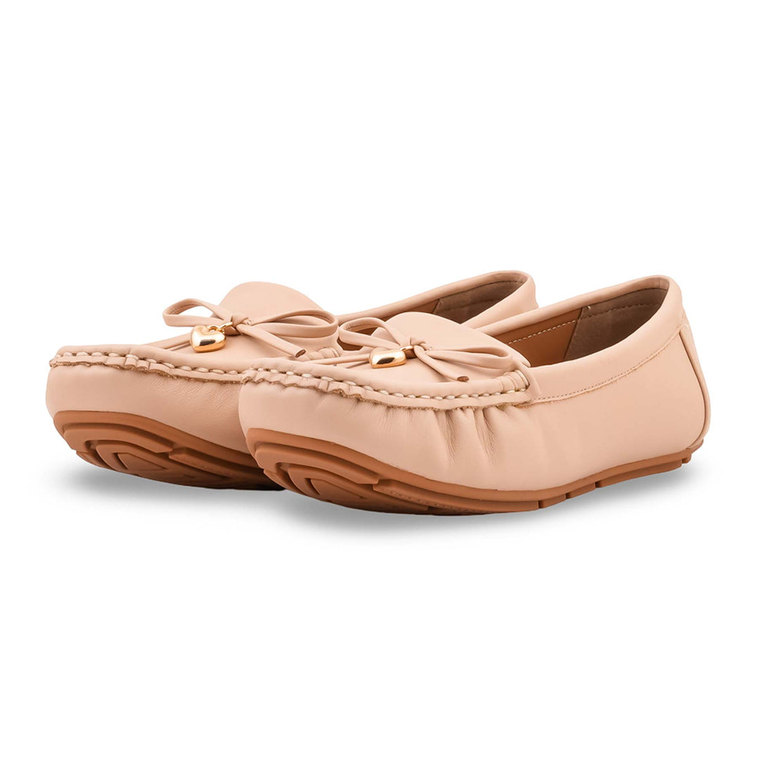Beige Moccasin For Women WN4603