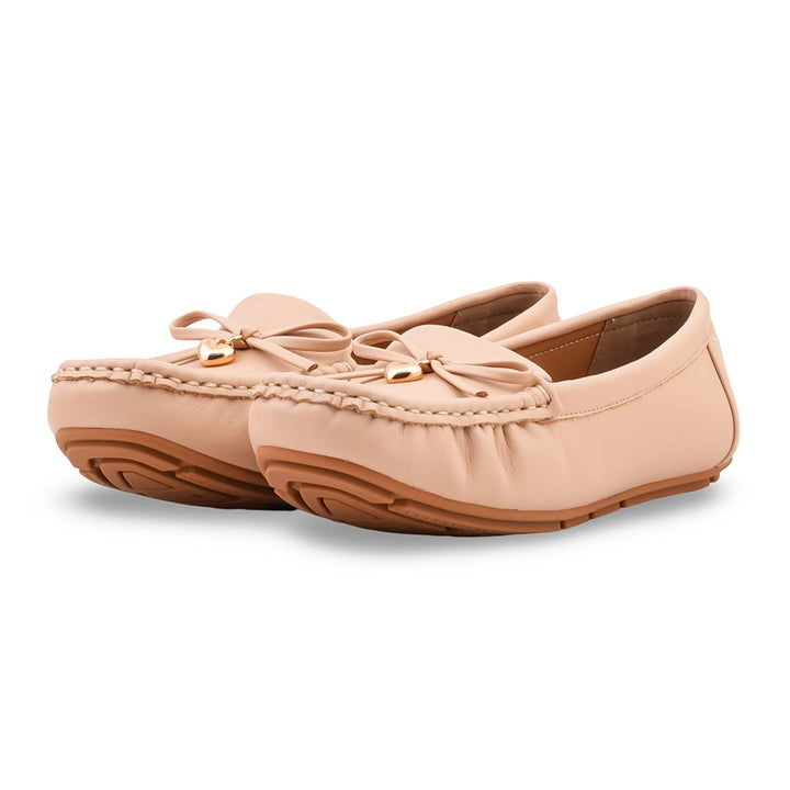 Beige Moccasin For Women WN4603