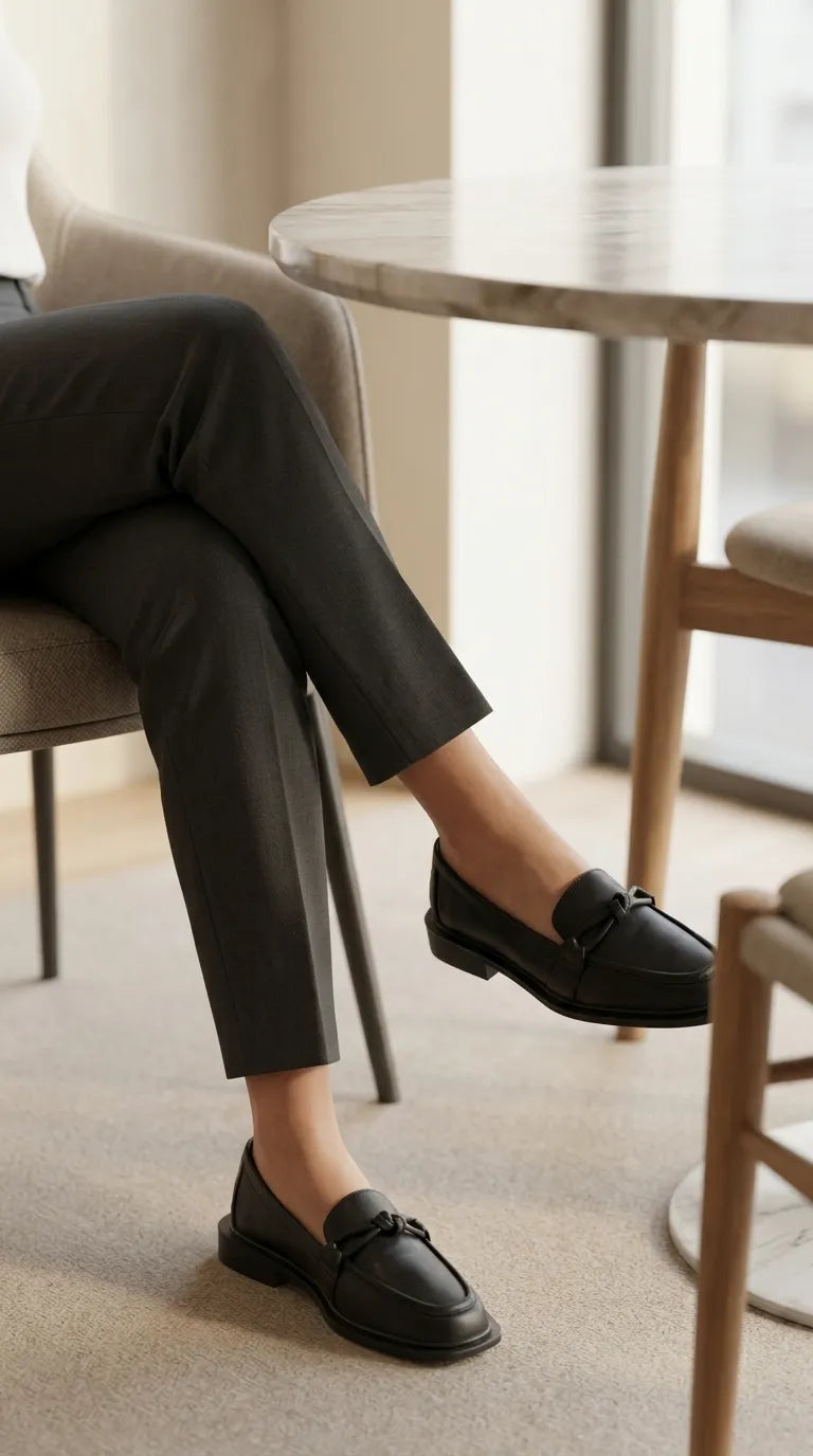 Black Moccasin For Women WN4604