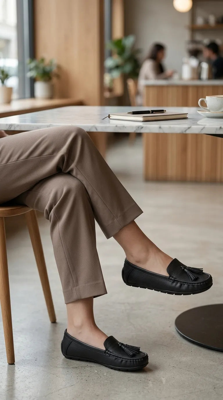 Black Moccasin For Women WN4606