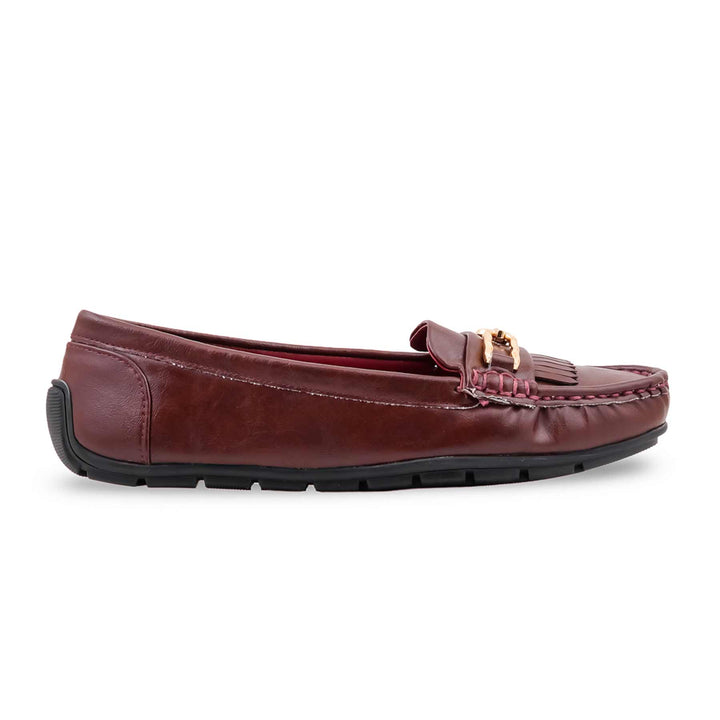 Maroon Moccasin For Ladies WN4609