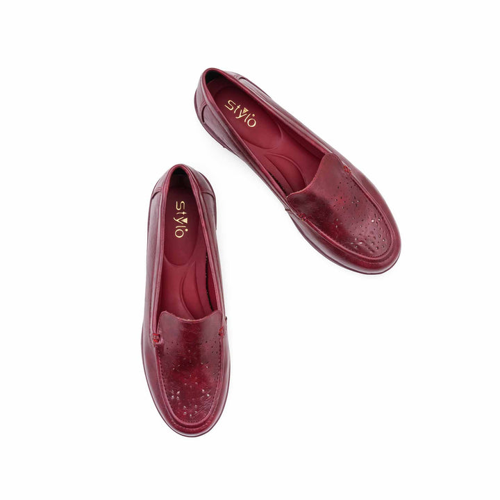 Maroon Moccasin For Women WN4612