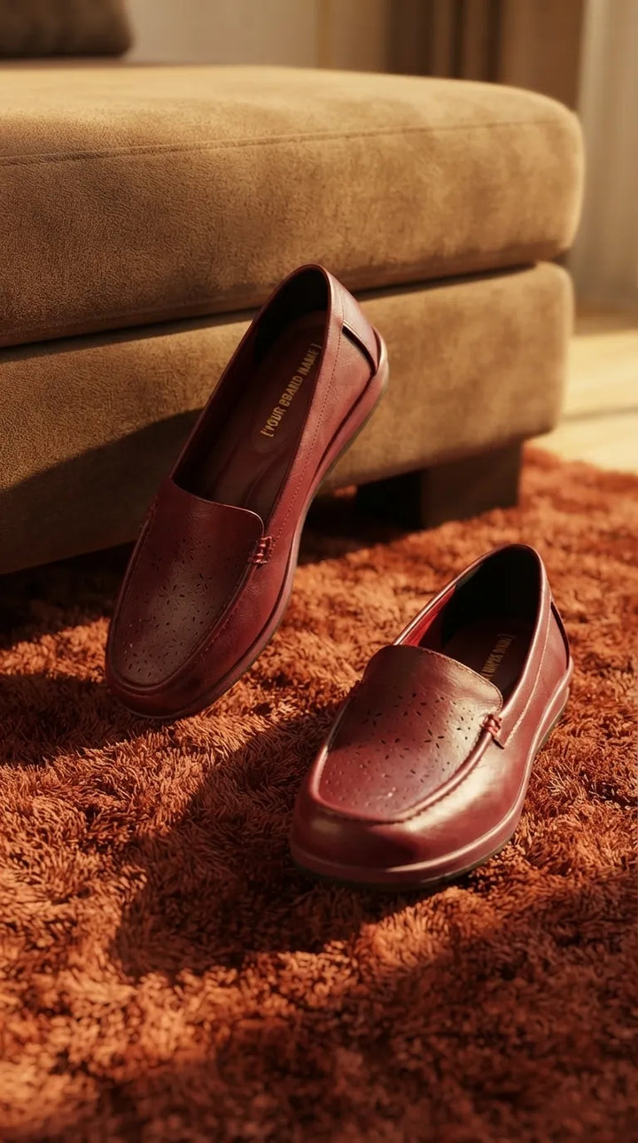 Maroon Moccasin For Women WN4612