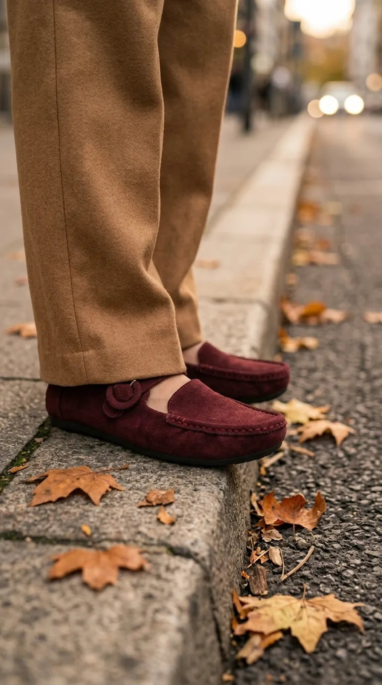 Maroon Moccasin For Ladies WN4613